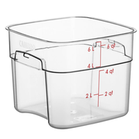 Cambro 6SFSPROCW135 CamSquare FreshPro Food Container 6 qt Red