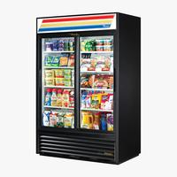 True GDM45HCLD Refrigerator Merchandiser 2 Section True 