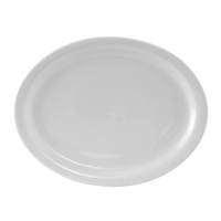 Tuxton CLH096 Oval Platter Porcelain White