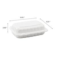 Custom KEHC96MFPP1CW 1 Compartment 9x6 Mineral Hinged Container 200CS