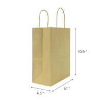 Custom FPSB100 8x10x4 Paper Shopping Bags Kraft 250ct