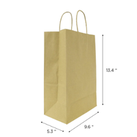 Custom FPSB110 9x13x5 Paper Shopping Bags Kraft 250ct