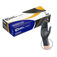 Custom SNF3KDCASE Large Black Nitrile Disposable Gloves 35 mil 10 BXCS