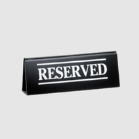 Tablecraft Products 2060A Reserved Table Sign