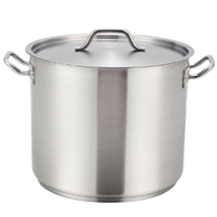 Winco SST40 Induction Stock Pot with cover 40 quart 1658 dia x 1214H