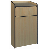 Winco WR35 Waste Receptacle Fits 35 Gallon Can Natural Wood Color