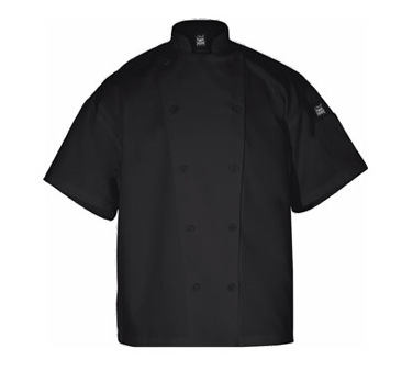 Chef Revival J005BKM Chefs Jacket Medium SS Black