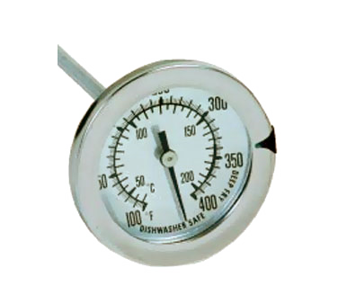 Comark CD400K Thermometer Deep Fry Candy 214 dial 412 stem temperature range 100 to 400span176spanF