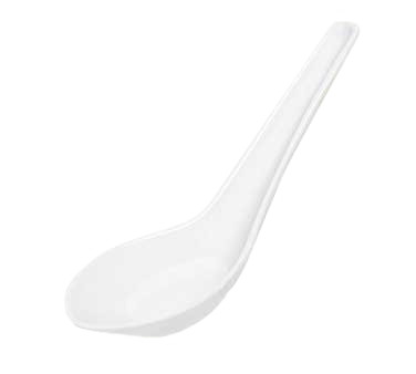 GET M6030W Saimin Soup Spoon Plastic White 12ea