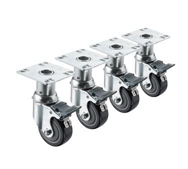 Krowne 28114S Plate Caster 6 to 7 Height Adjustment Swivel with brake 3 Diameter 312 x 312 FITS DEAN FRYMASTER AMERICAN RANGE COOKING EQUIPMENT