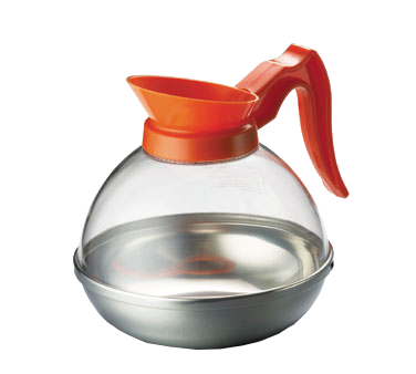 Tablecraft Products 19 Coffee Decanter Plastic stainless steel bottom orange handle