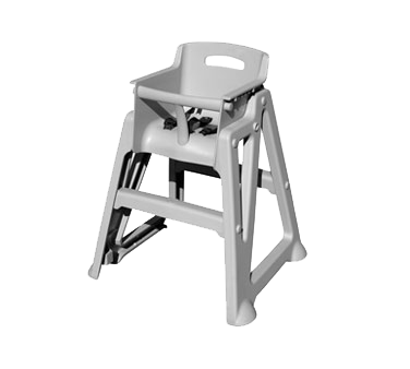 Update International PPHCGR High Chair Plastic Gray Assembly Required