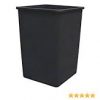 Crown Brands 325042 Trash Can Square 35 gallon cap durable plastic black